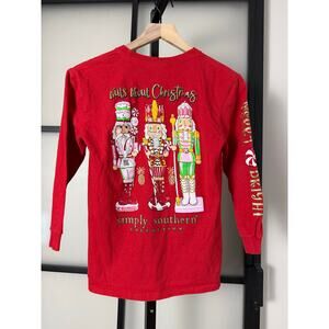 Simply Southern Nutcracker Long Sleeve Tee Youth Medium